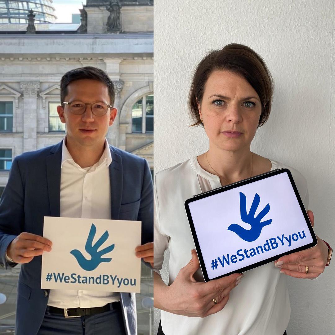 Members of German Bundestag take over godparenthood for Dzmitry Kanapelka, Yaraslau Zbarouski and Mark Salonnikau